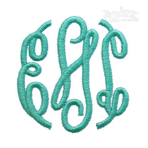 Apex Round Monogram Small Embroidery Font Apex Monogram Designs And Fonts