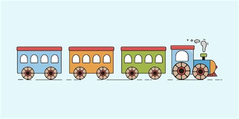 Premium Vector Vector Illustration Of Toy Train In Flat Style