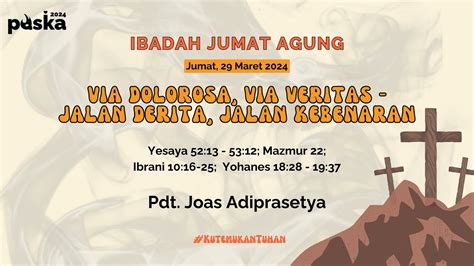 Ibadah Jumat Agung Online Jumat 29 Maret 2024 YouTube