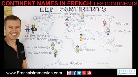 Continent Names In French Les Continents Français Immersion