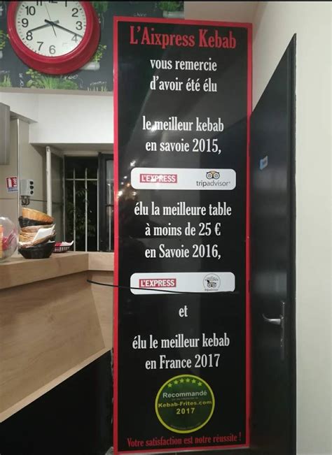 Menu Au L Aixpress Kebab Restaurant Aix Les Bains