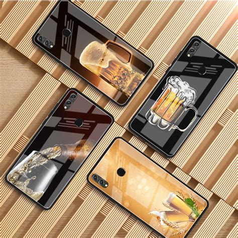 Kaufe Beer Tempered Glass Phone Case For Huawei P20 P30 P40 P40 Lite