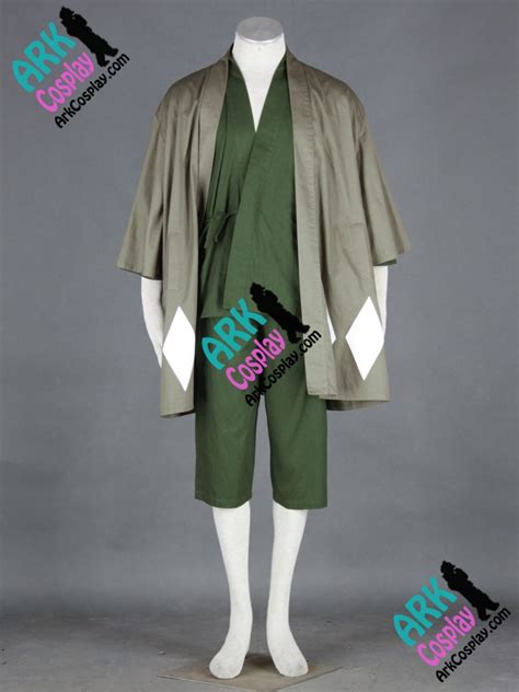 Bleach Urahara Kisuke Cosplay Kimono Green Mens Costume CosplayWare