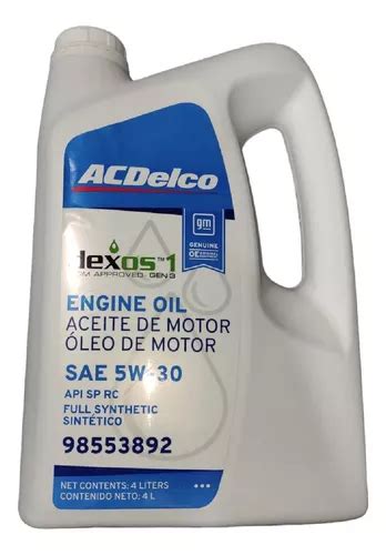 Aceite Motor Chevrolet Dexos 1 Acdelco Sintetico 5w30 4l