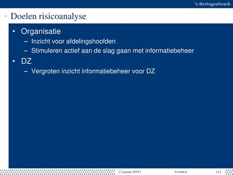 Januari Risicoanalyses Informatiebeheer Bij De Gemeente S