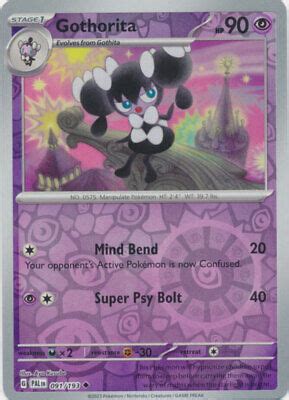 X Gothorita Uncommon Reverse Holo Pokemon Sv Paldea