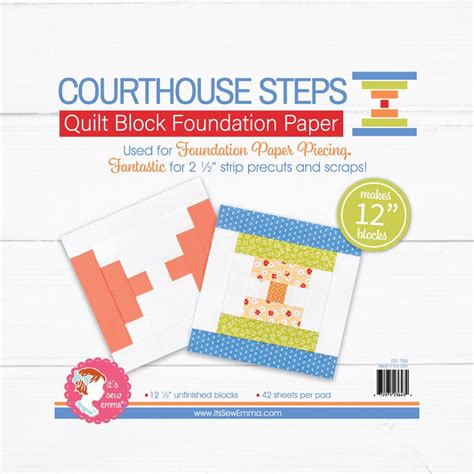 Courthouse Steps 12in Foundation Paper Pieced Quilt Block