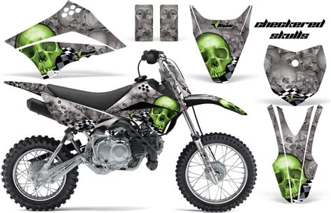 Kawasaki Kdx 110 Motocross Graphic Kit 2012 Checkered