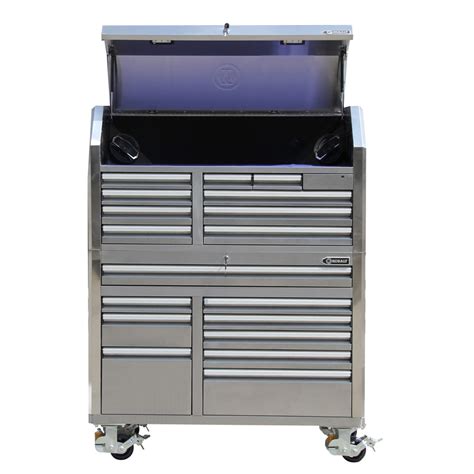Kobalt 53-in W x 68.7-in H 18-Drawer Ball-bearing Stainless Steel Tool ...