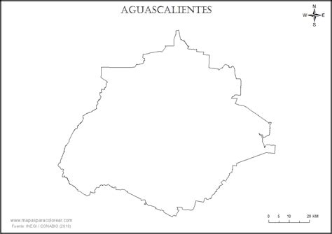 Mapas De Aguascalientes Para Colorear