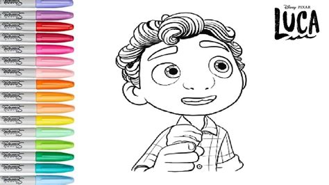 Coloring In Luca Paguro From The Disney Pixar Movie Luca Youtube