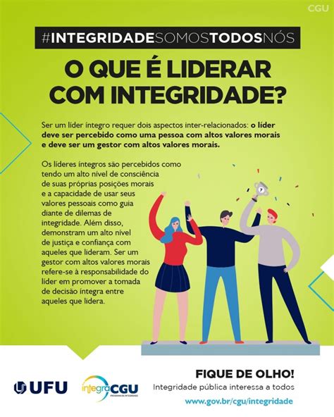 Campanha Integridadesomostodosn S Orienta Sobre Lideran A