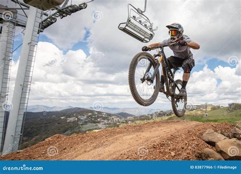 mountain bike riders  mt buller editorial photo image  mountain