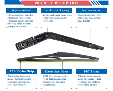 Lelion Color Box Car Car Wiper Blades Black Manufacturer Produce Rear