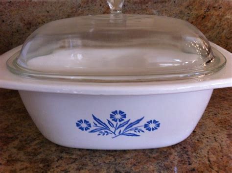 Cornflower Blue And White Vintage Pyrex I Have This Dutch Oven W Lid Another Piece From Mom