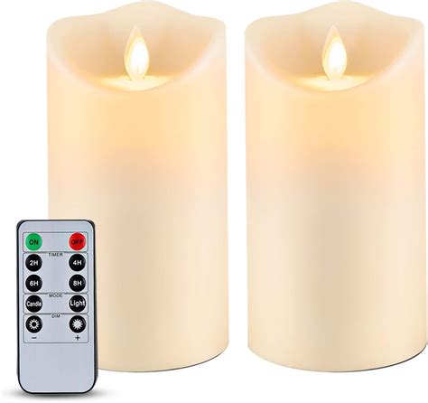 Homemory 6 X 3 25 Outdoor Waterproof Flameless Candles Flickering