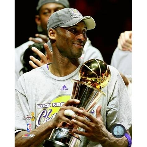 Kobe Bryant Game Five of the 2009 NBA Finals With MVP Trophy (#32 ...