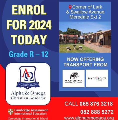 Alpha And Omega Christian Academy Johannesburg Johannesburg