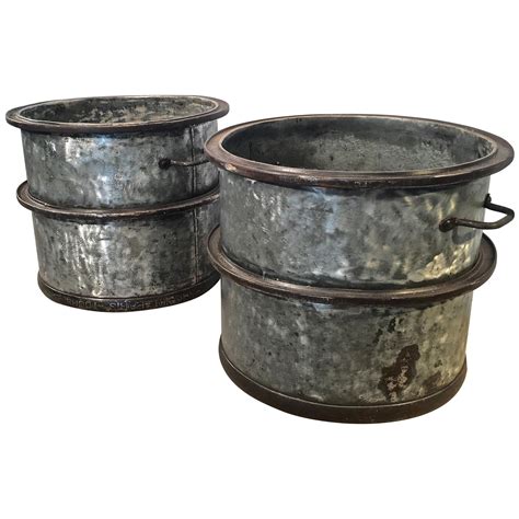 Galvanized Large Planters Fasci Garden