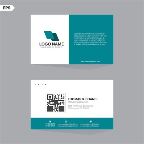 Premium Vector Vector Abstract Green Business Card Template