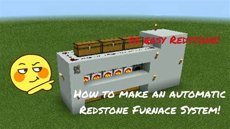 How To Build A Simple Automatic Redstone Furnace System In Minecraft