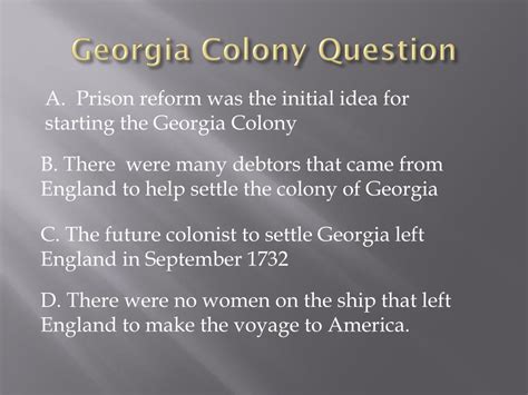 Ppt Colonial Georgia The Founding Of Georgia Powerpoint Presentation