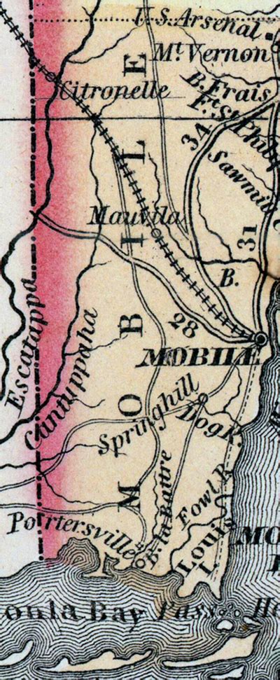 Mobile County Alabama 1857 House Divided