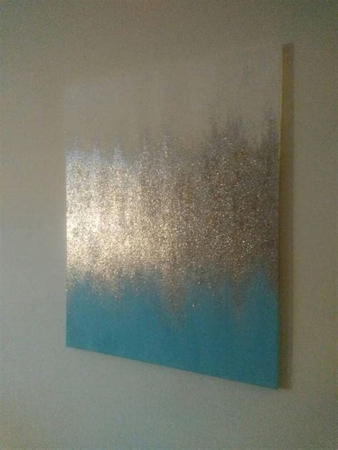 Handmade Abstract Glitter Painting Custom Modern Chic Home Etsy