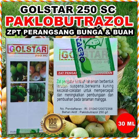 Jual Pupuk Golstar 250SC 30ML ZPT Paclobutrazol Pembuahan Goldstar