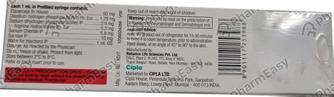 Buy Etacept 50 Mg Ml Solution For Injection 1 Online At Flat 15 Off Pharmeasy