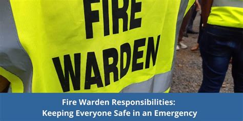 Understanding Fire Warden Responsibilities Best Guide