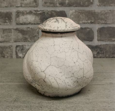 Naked Raku Pottery Vase Tall Raku Pottery White Etsy