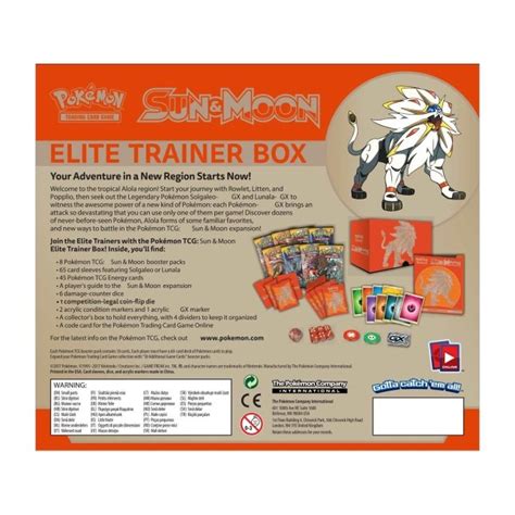 Pok Mon Tcg Sun Moon Elite Trainer Box Solgaleo Pok Mon Center