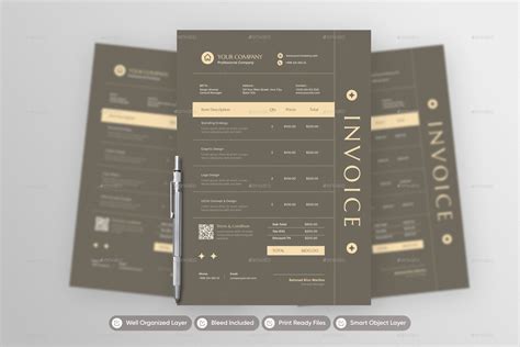 Deep Green Invoice Print Templates Graphicriver