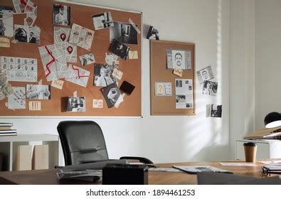 Detective Office Interior Big Wooden Desk Stock Photo 1894461259 ...