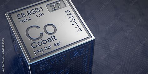 Cobalt. Element 27 of the periodic table of chemical elements. Stock Illustration | Adobe Stock