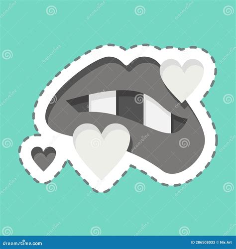 Sticker Line Cut Sex Related To Addiction Dictionary Symbol Simple Design Editable Stock