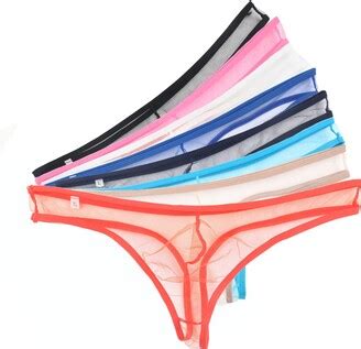 Yufeida Sexy Men S Lingerie Thongs Underwear Low Rise Sheer Briefs Panties Pack Of Shopstyle