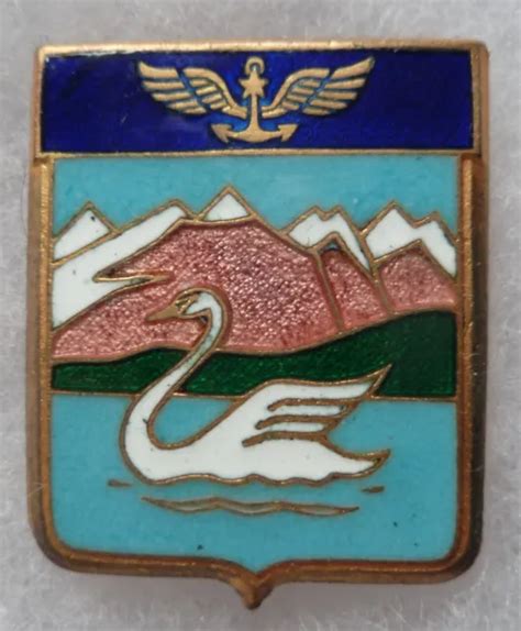 INSIGNE AÉRONAVALE ESCADRILLE 3 S émail 1954 ORIGINAL Marine France EUR