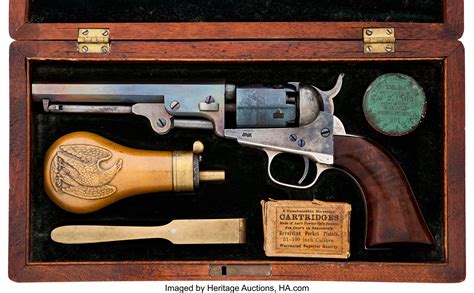 Cased Presentation Colt Model 1849 Pocket Revolver From The Lot 32108 Heritage Auctions