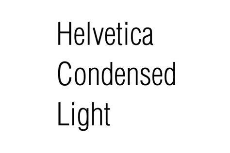 Helvetica Condensed Light Font - Free Font Download