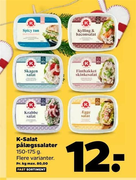 K Salat pålægssalater tilbud hos Netto