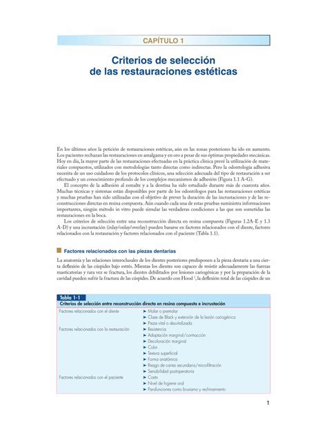 PDF Criterios de selección de las restauraciones estéticasamolca