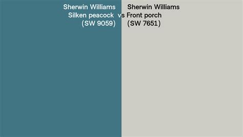 Sherwin Williams Silken Peacock Vs Front Porch Side By Side Comparison