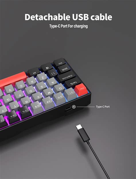 RK71 Royal Kludge Bluetooth 5 0 USB C 3 Mode Wireless 2 4G Hot Swap 60 71 Key RGB Backlit