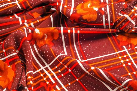 Texture Pattern Background Fabric Silk Dark Burgundy Color Stock