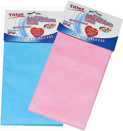 TITTEX Panno In Microfibra Per Vetri E Acciaio 50x50 Cm Pulizia