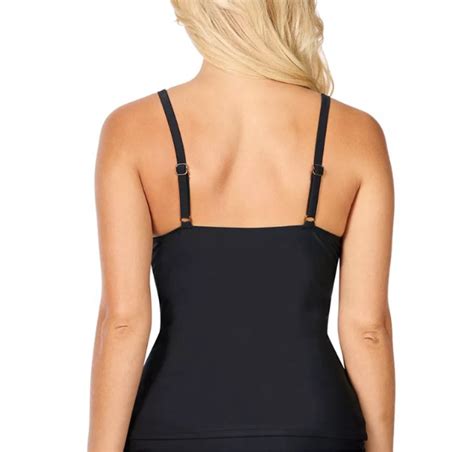 ISLAND ESCAPE Puerto Azul Push Up Underwire Tankini Top A760070 BlK 6