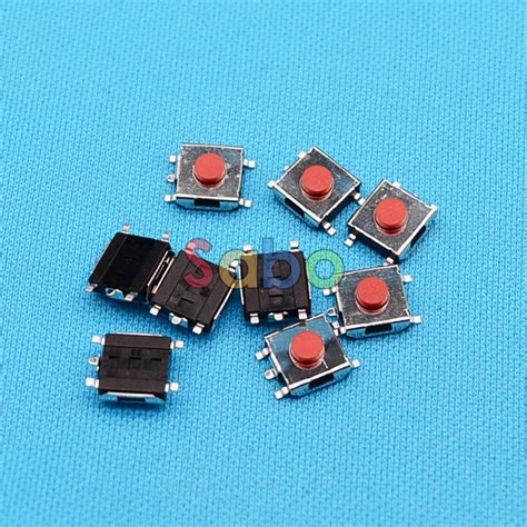 Pcs Smd Pin X X Mm Red Tactile Tact Push Button Micro Switch