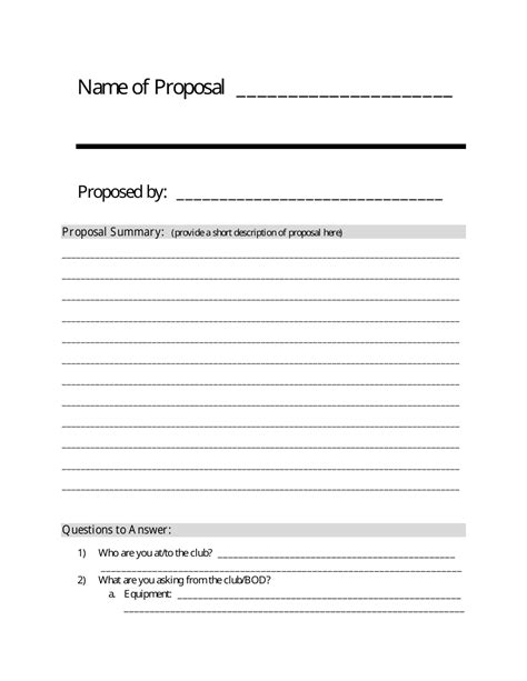 proposal template  fillable  templateroller